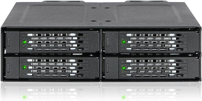 ICY DOCK 4 Bay 2.5 NVMe U.2/U.3 SSD PCIe 4.0 Rugged Mobile Rack Enclosure for 5.25